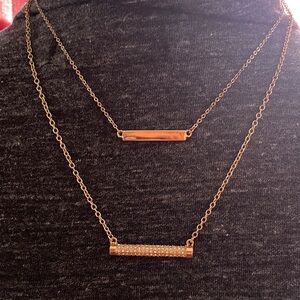 Elegant Gold Bar Pendant Necklace